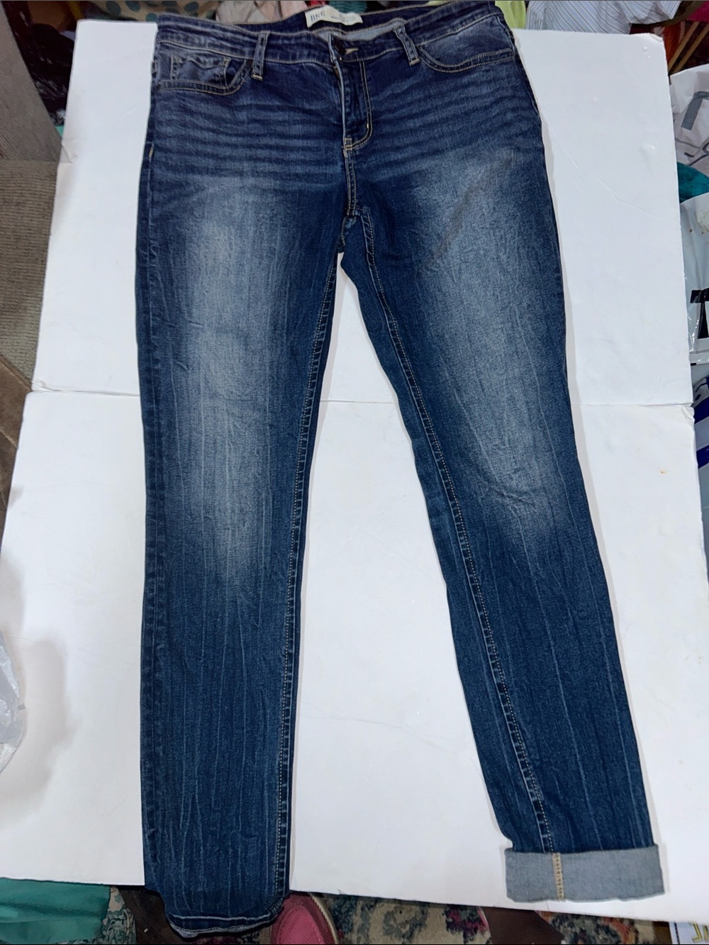 BKE Payton Universal Fit Mid Rise Women’s Dark Wash Skinny Jeans Size 30x30.5